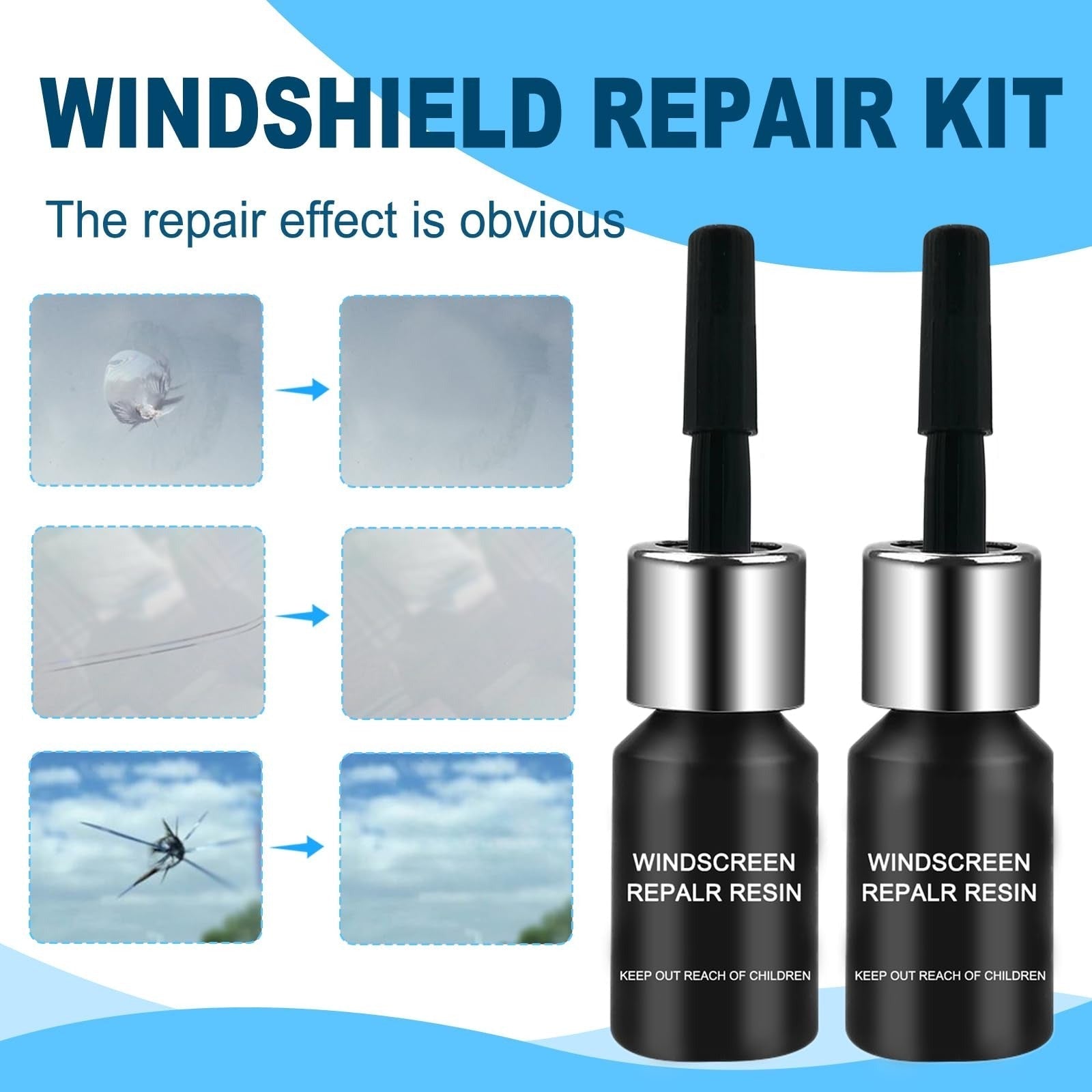 Windshield Crack Repair Kit– Stops Cracks Instantly [FREE SHIPPING ALL OVER KSA] Eid offer Live!!!!!