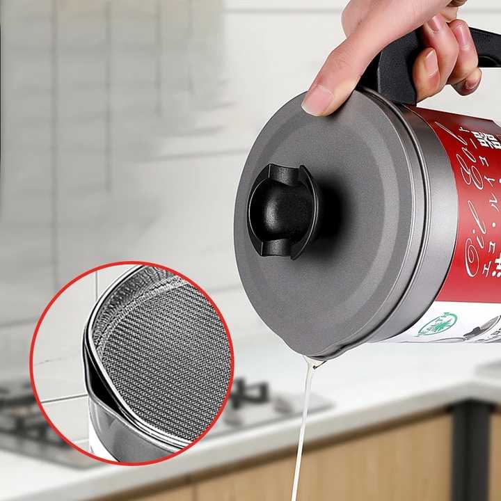 Smart Oil Filter Pot with Stainless Steel Strainer