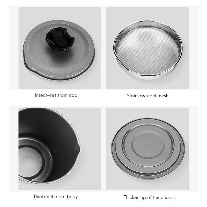 Smart Oil Filter Pot with Stainless Steel Strainer